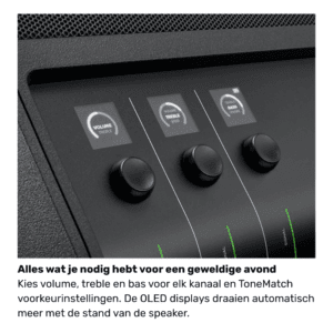 Bose S1 Pro plus ingebouwde 3 kanaals mixer.