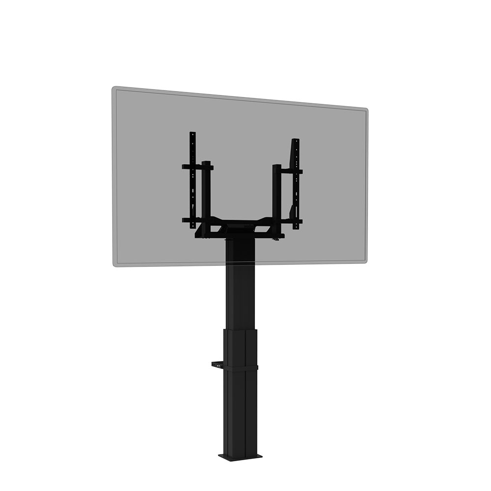 ErgoXS Slimline Master MAW4130B vloer-/wandlift, schuin vooraanzicht in hoge stand